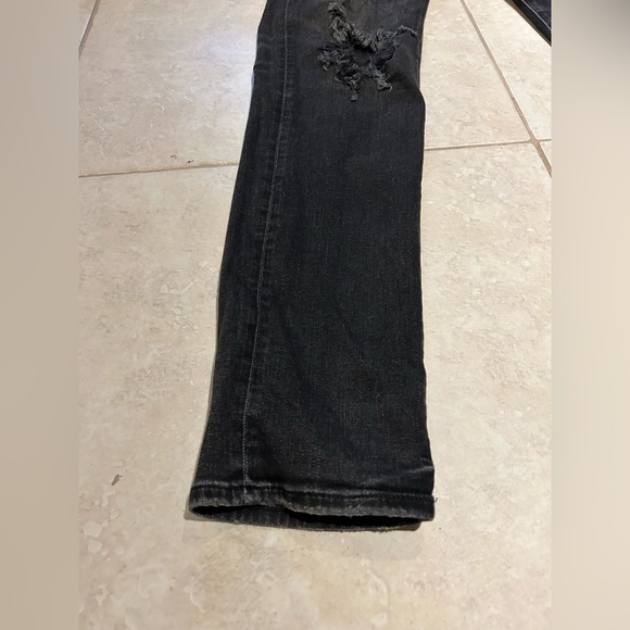 American eagle 36x34 men’s black ripped skinny jeans - Picture 2 of 12